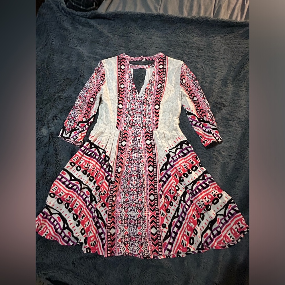free people - tenga border printed mini dress